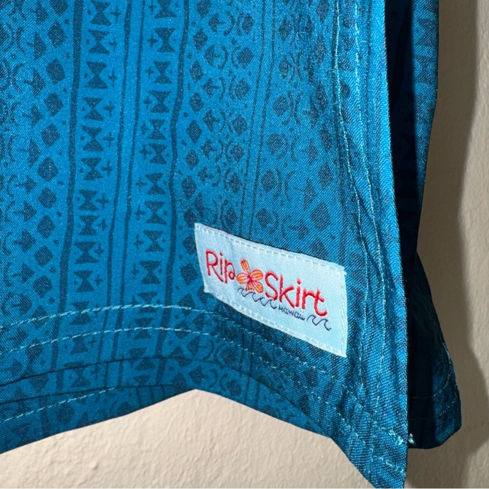 RipSkirt Teal Blue adjustable wrap skirt with pocket XXL